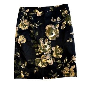 J Crew Pencil Skirt Floral Knee Length dress Women’s Size 2